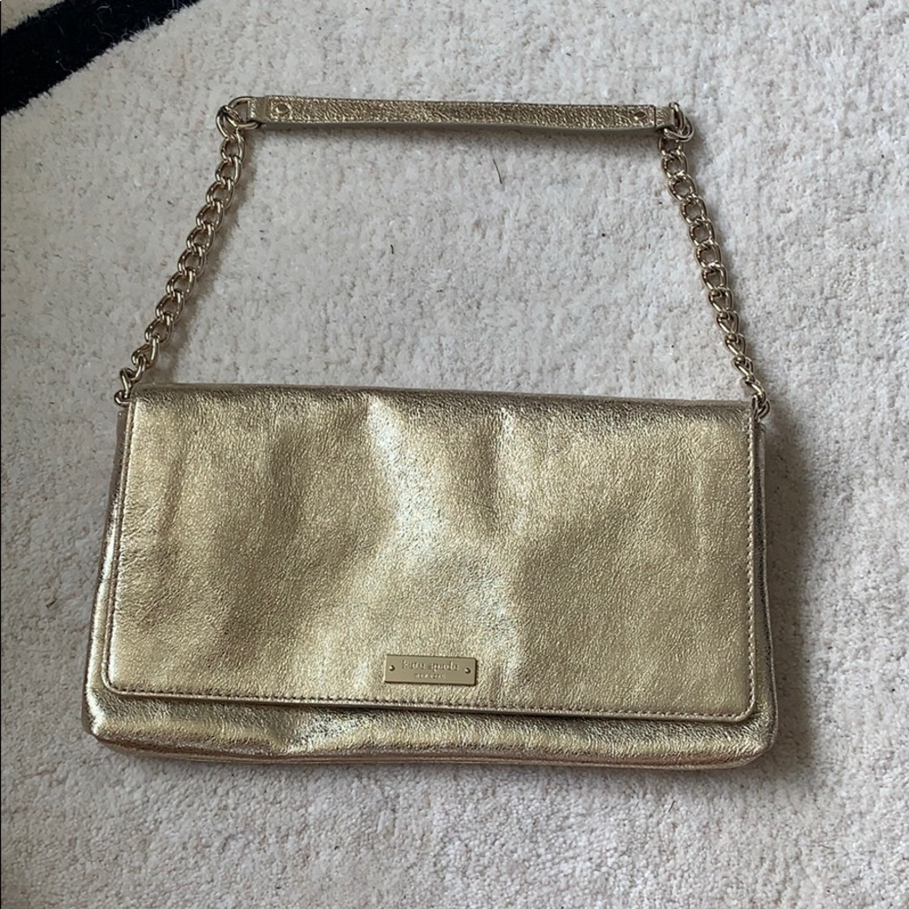Gold KATE SPADE Shoulder Clutch